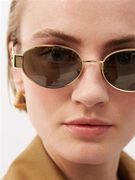 celine triomphe glasses dupe|celine sunglasses triomphe gold.